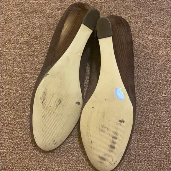 Lands end suede wedge shoes size 9 - Picture 3 of 6